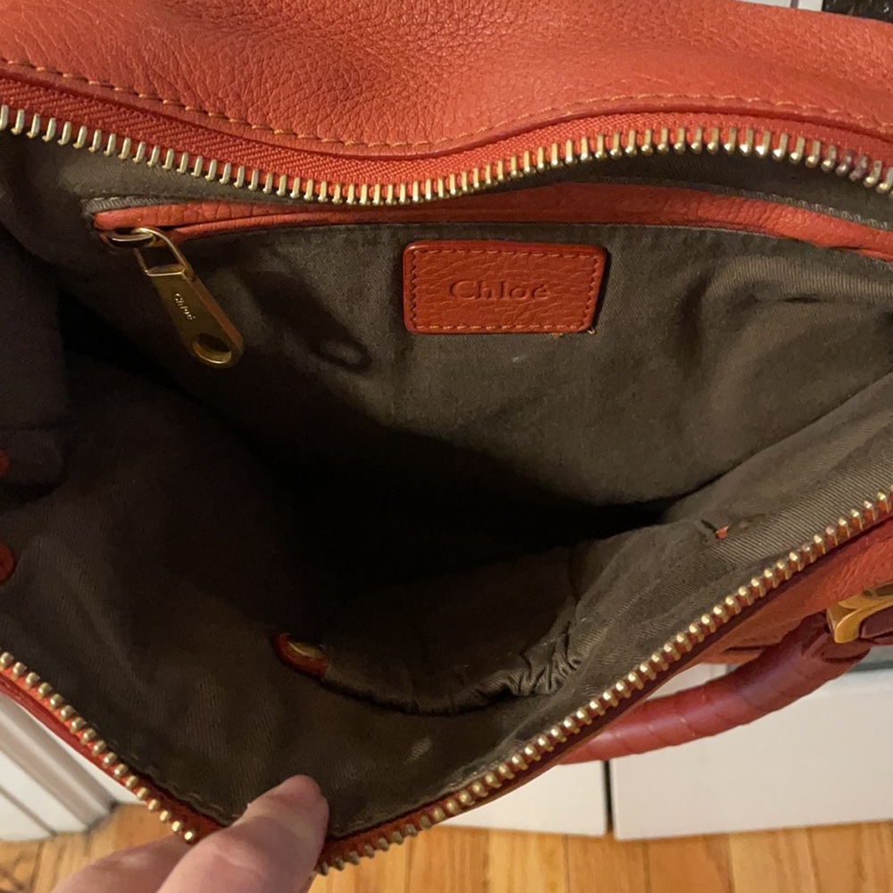 Chloe Marcie handbag in tan/brass/faded rose - Picture 7 of 16